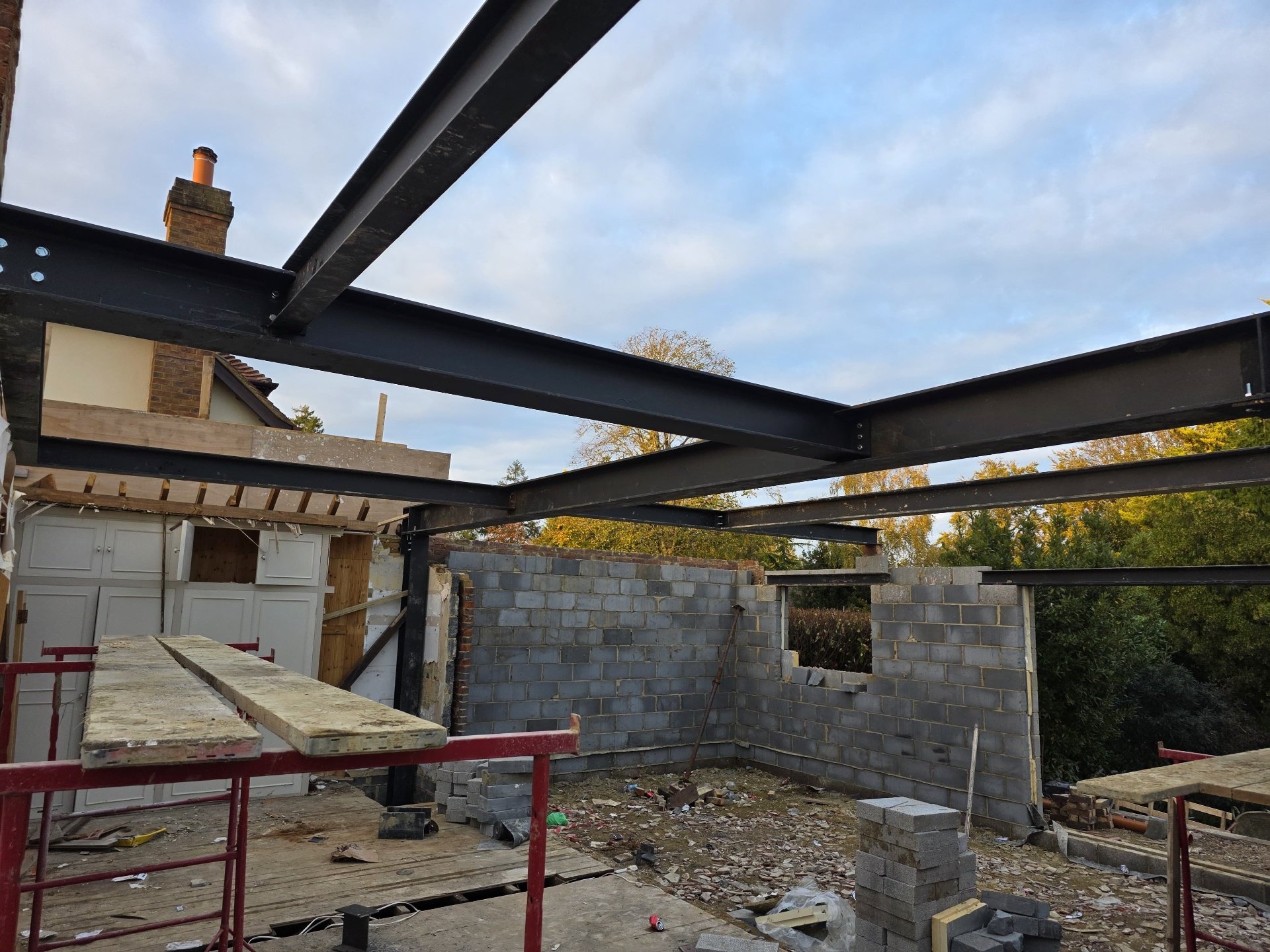Multi-Span Residential Steelwork Package, Surrey — structural steel project by AFE Steel in London and the South East