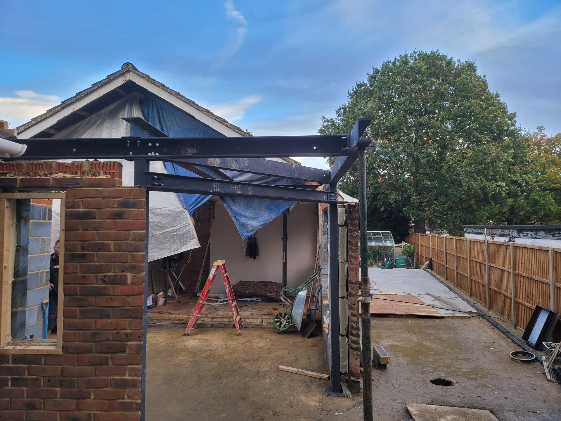 Portal Frame Extension, Sevenoaks, Kent — structural steelwork by AFE Steel in Sevenoaks, Kent