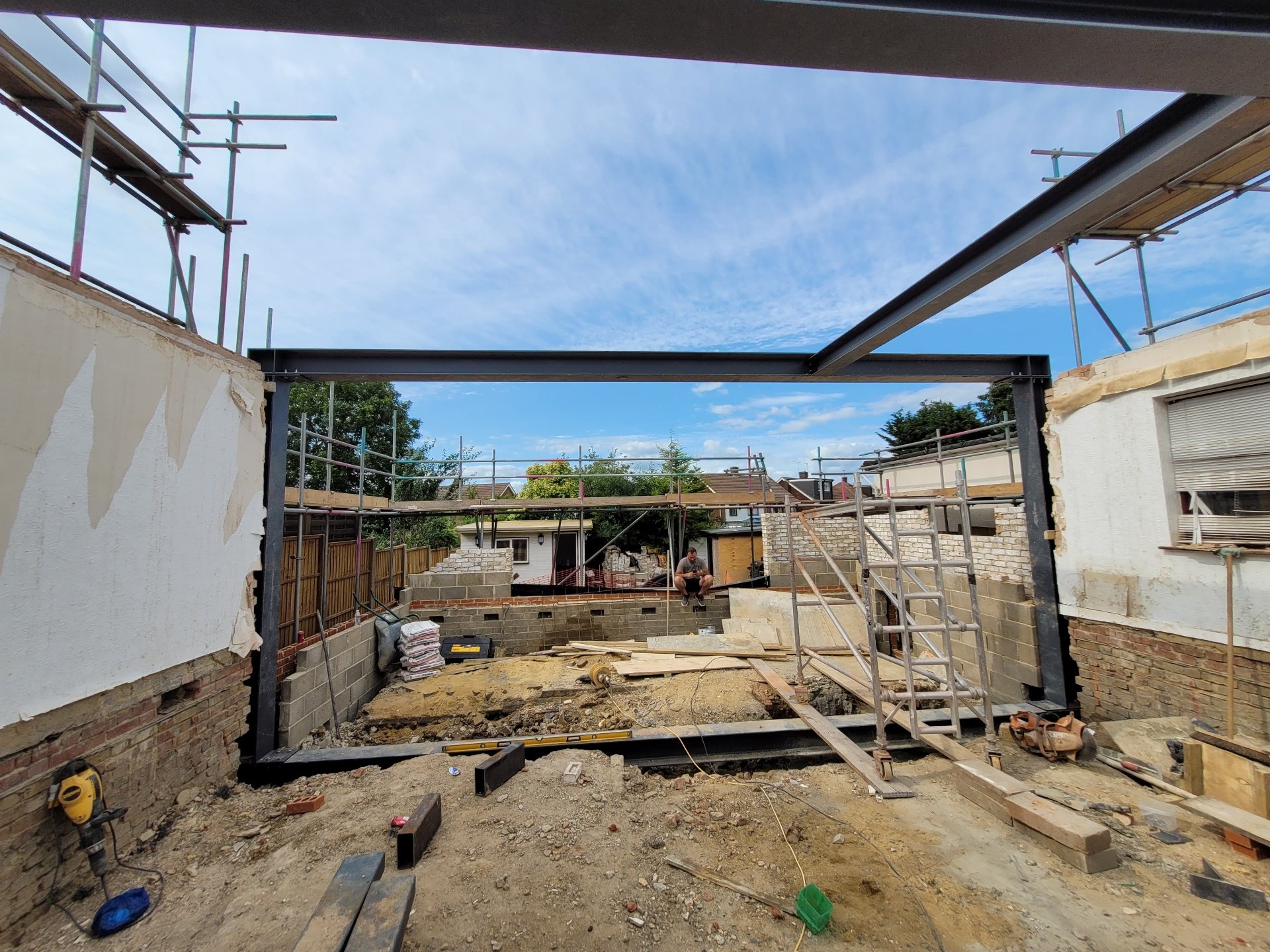 Structural Steel Extension Frame, Kingston upon Thames, Surrey — structural steel project by AFE Steel in London and the South East