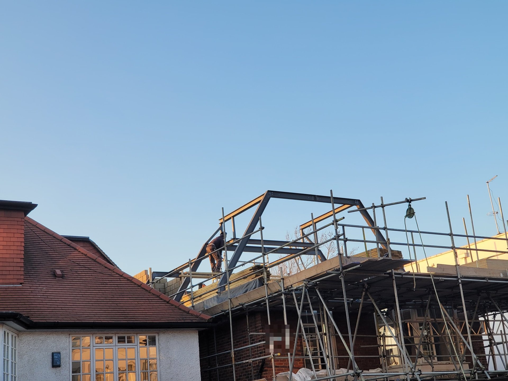 Loft Conversion Structural Steelwork, Weybridge, Surrey — structural steel project by AFE Steel in London and the South East